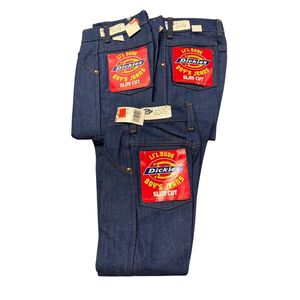 Vintage Dickies Li'l Dude Boy's Slim Cut Jeans Size 4 Slim NWT